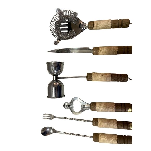 Vintage MCM Bar Tools Used Set of 6 Used - Picture 3 of 11